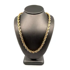 10K 6MM ROPE CHAIN 24inch