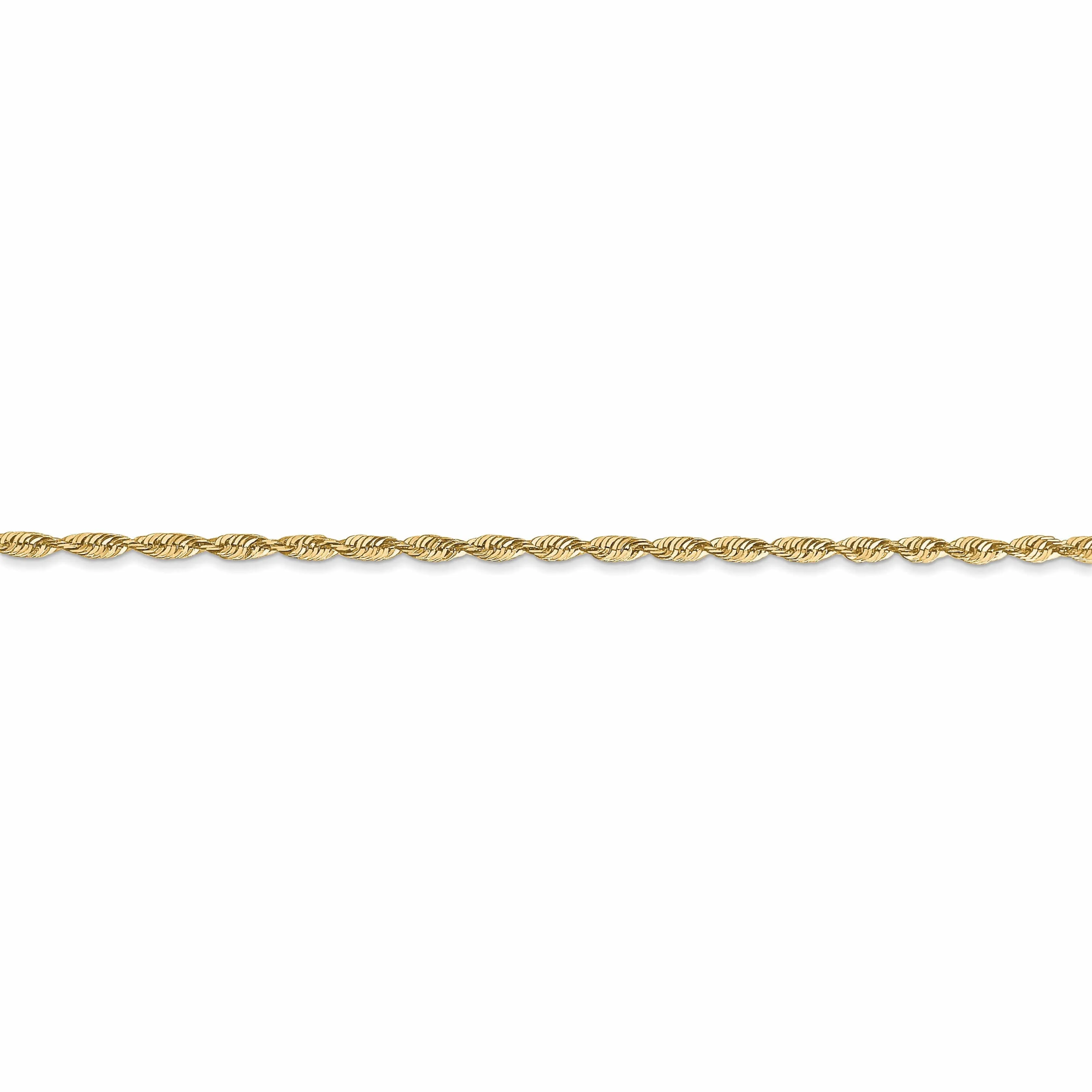 10k Yellow Gold 1.8m D.C Lightweight Rope Chain