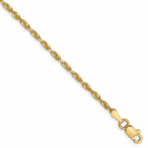 10k Yellow Gold 2.00m DC Lightweight Rope Chain