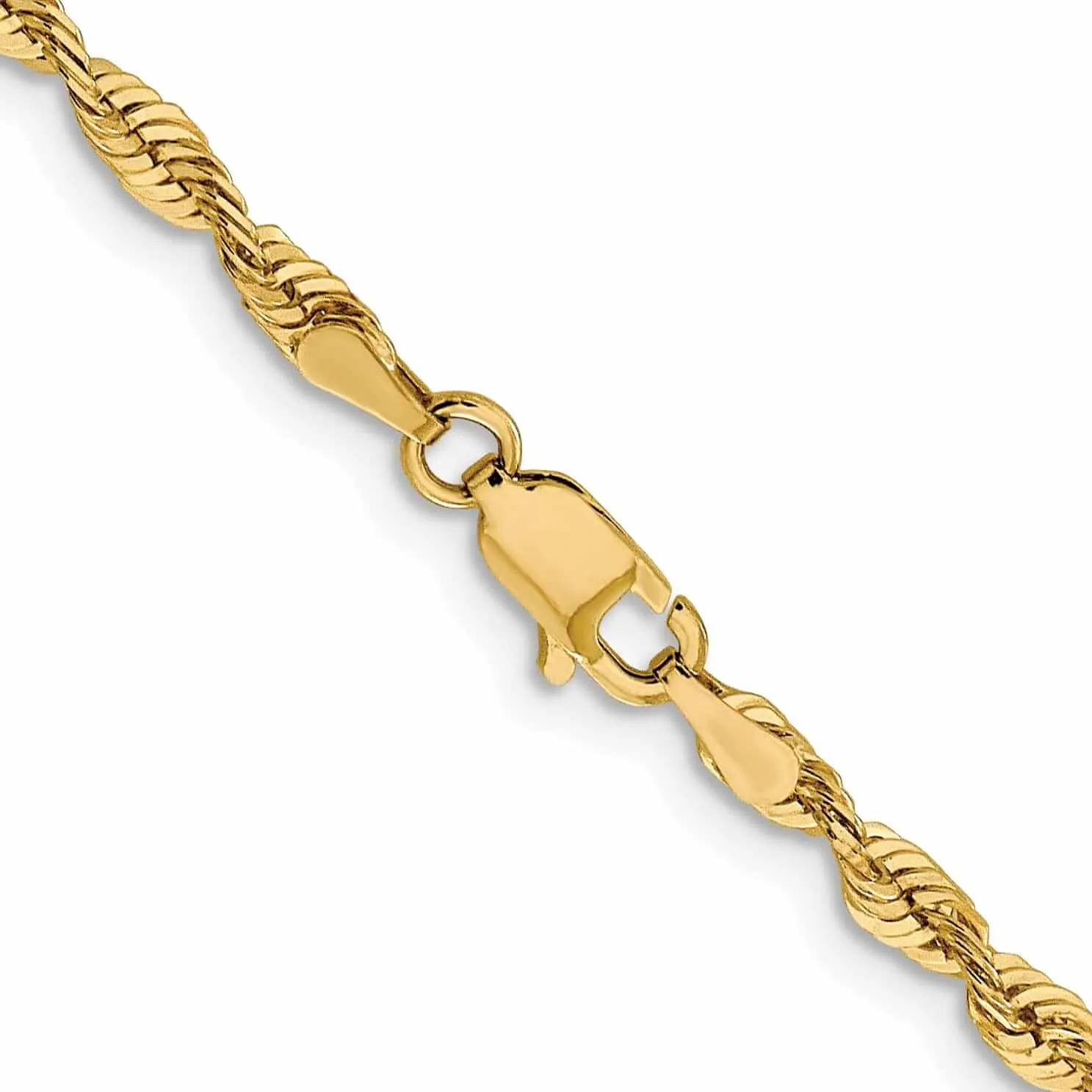 10k Yellow Gold 3.0m D.C Lightweight Rope Chain