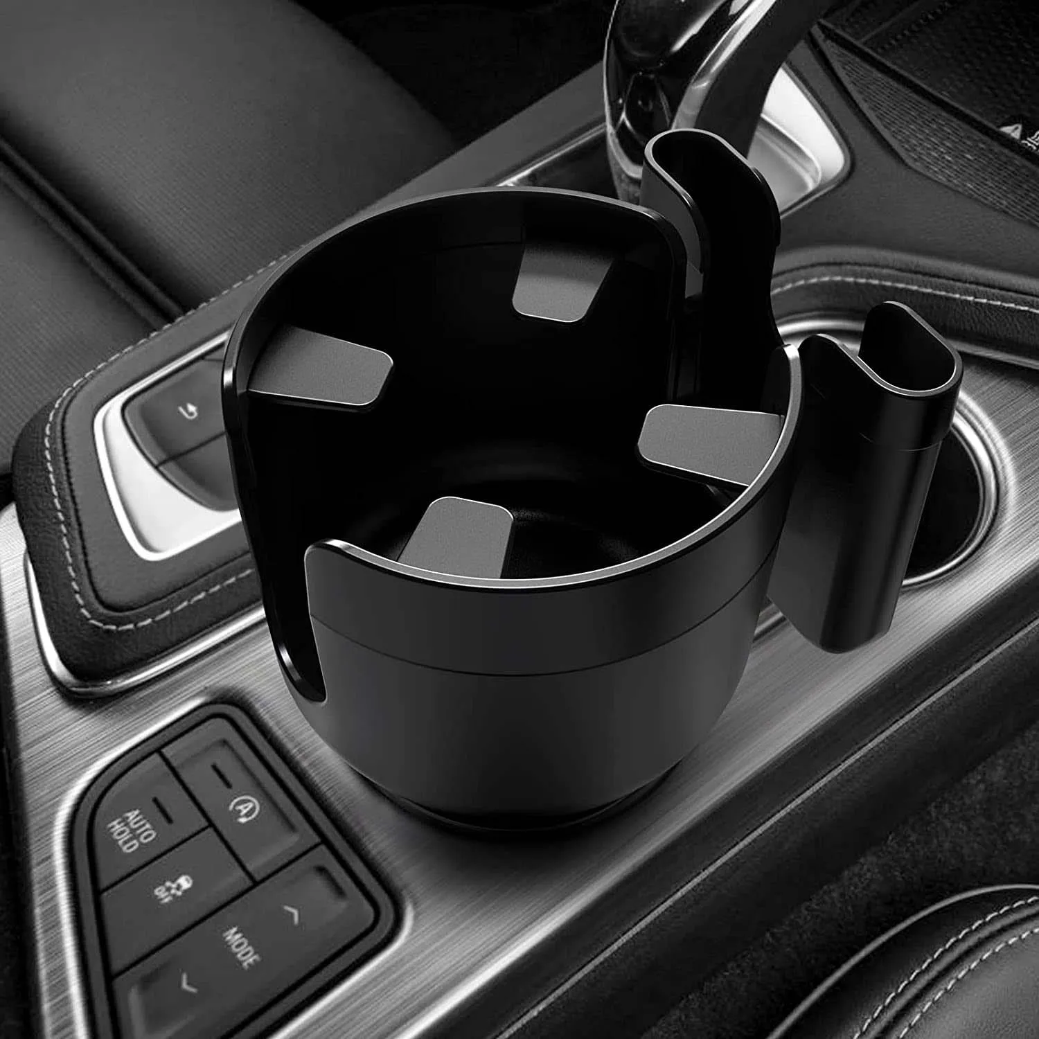 2-in-1 Car Cup Holder Expander Adapter with Adjustable Base, Custom Fit For Your Cars, Car Cup Holder Expander Organizer with Phone Holder, Fits 32/40 oz Drinks Bottles, Car Accessories FD15988