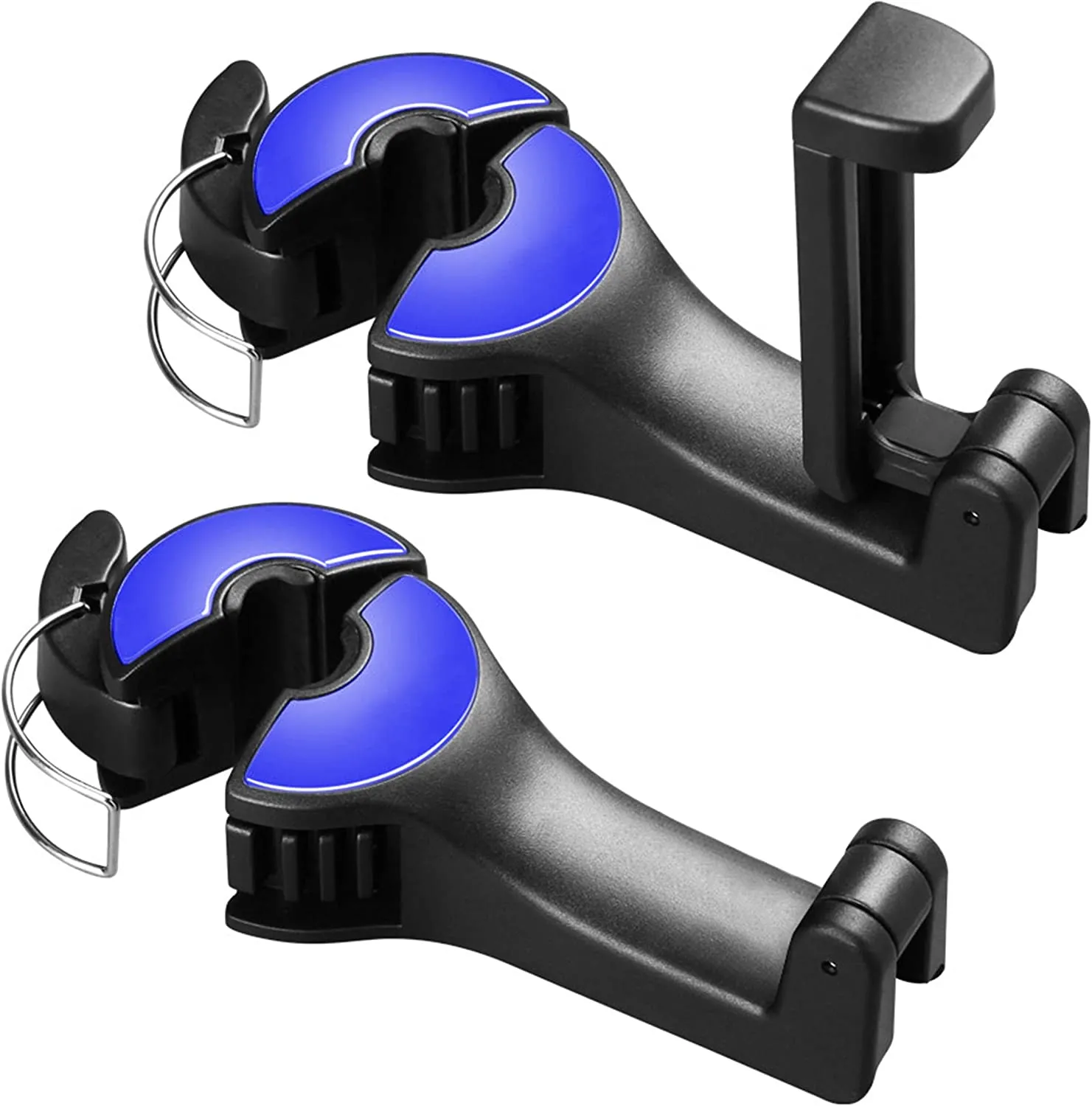 2 in 1 Car Seat Hooks for Purses and Bags with Phone Holder，Automative Headrest Purse Handbag Holder Hangers Organizers,Falling Resistance, Quietness and Universal Fit for All Cars, Car Accessories
