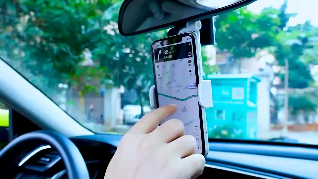 360° Car Rearview Mirror Phone Holder
