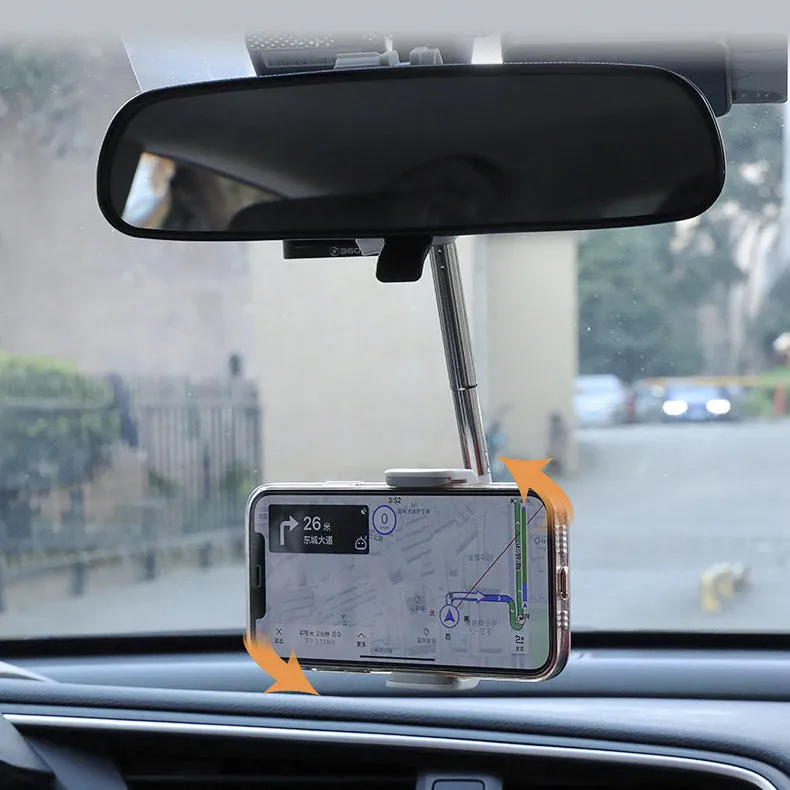 360° Car Rearview Mirror Phone Holder