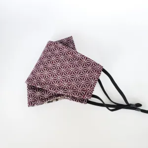 3D Japanese Origami Mask Asanoha Star in Purple