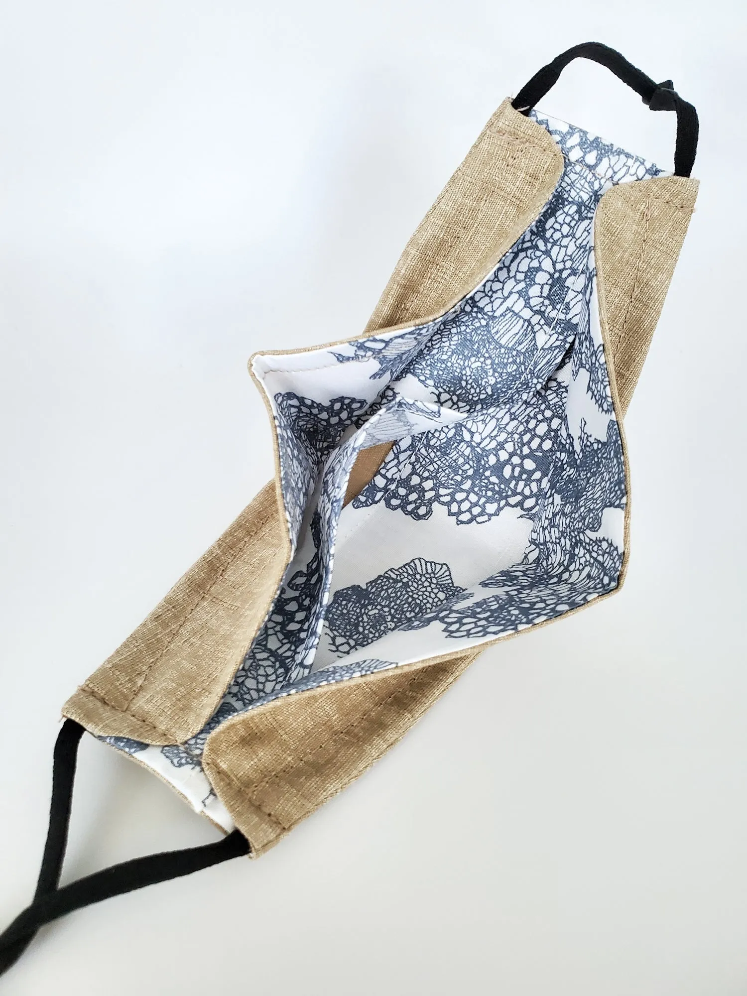 3D Japanese Origami Mask in Wheat