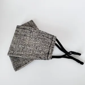 3D Origami Mask Rustic Weave Indigo