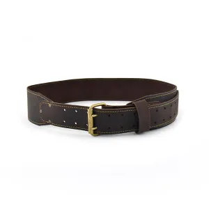 74050 - 3 Inch Wide - Small - Tapered Work Belt in Dark Brown Oiled Leather | Style n Craft
