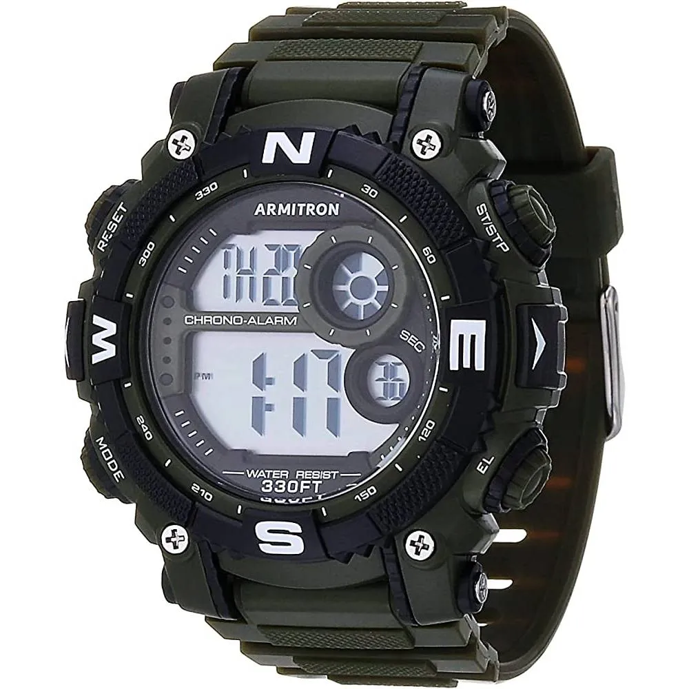 Armitron Sport Men's Digital Chronograph Resin Strap Watch, 40/8284 | Multiple Colors