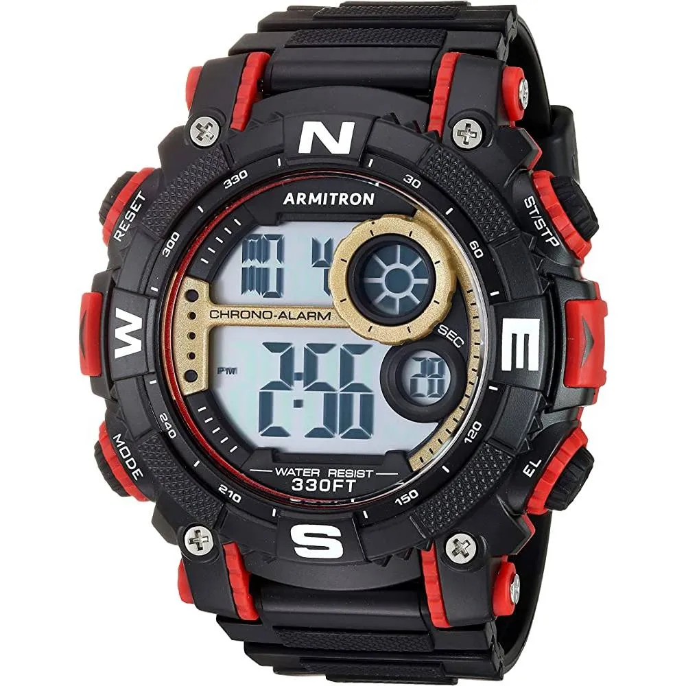 Armitron Sport Men's Digital Chronograph Resin Strap Watch, 40/8284 | Multiple Colors