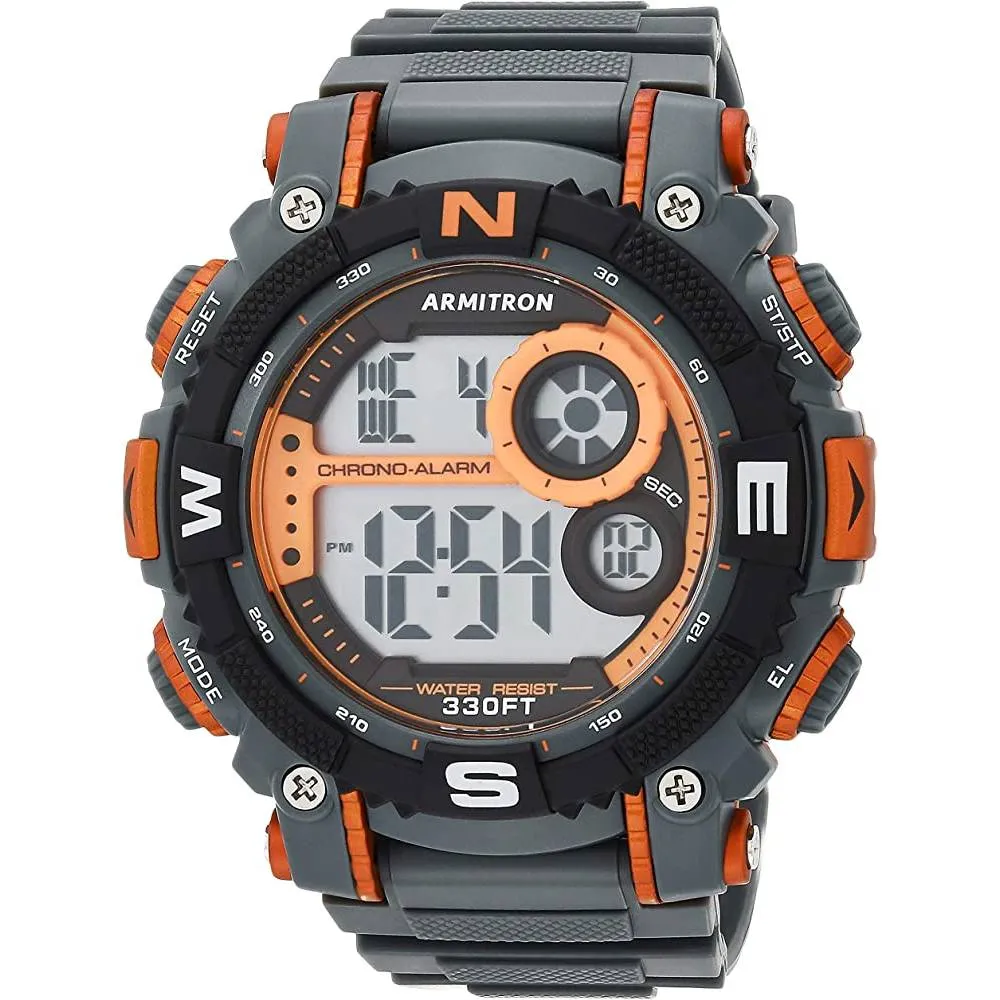 Armitron Sport Men's Digital Chronograph Resin Strap Watch, 40/8284 | Multiple Colors