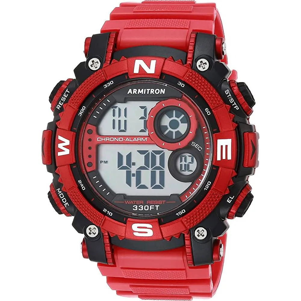 Armitron Sport Men's Digital Chronograph Resin Strap Watch, 40/8284 | Multiple Colors