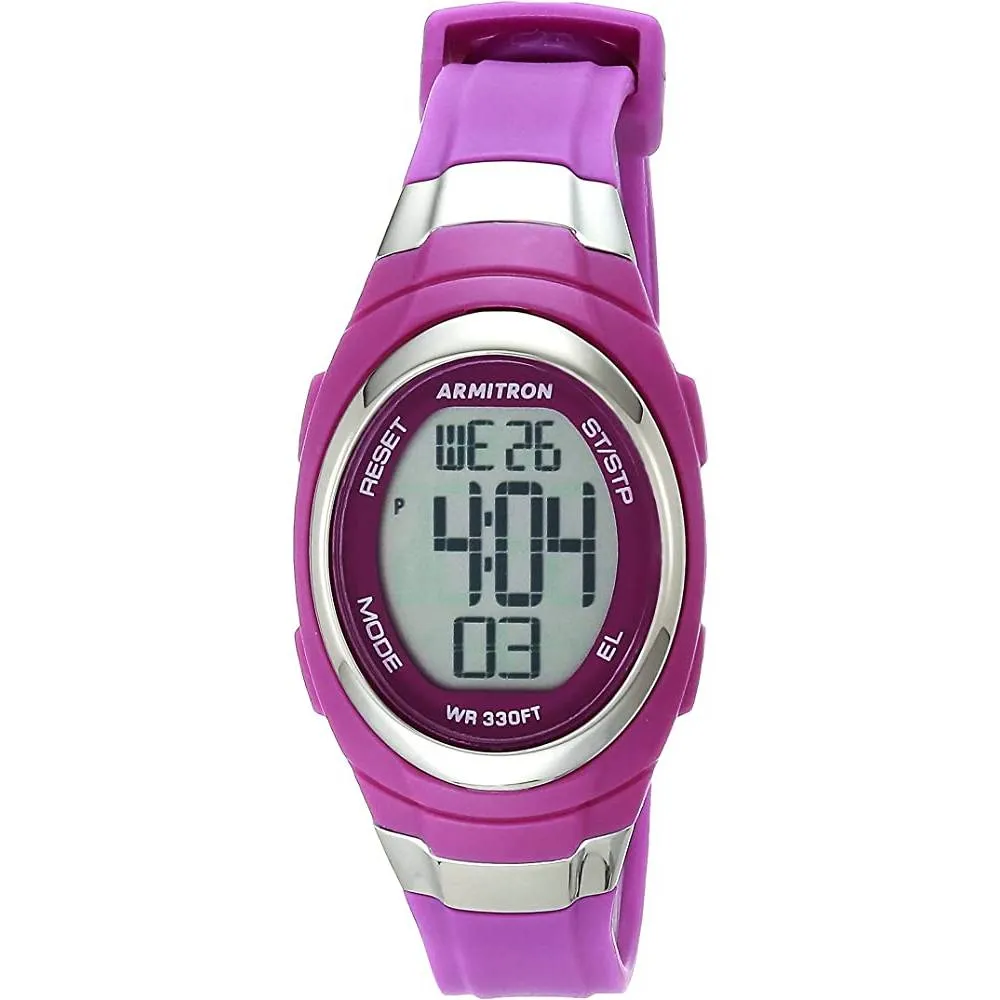 Armitron Sport Women's Digital Chronograph Resin Strap Watch, 45/7034 | Multiple Colors