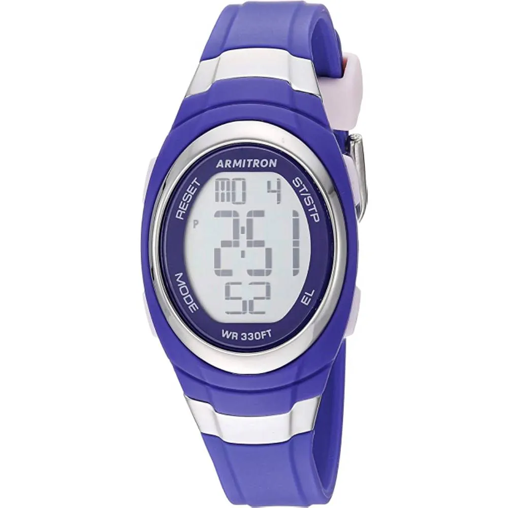 Armitron Sport Women's Digital Chronograph Resin Strap Watch, 45/7034 | Multiple Colors