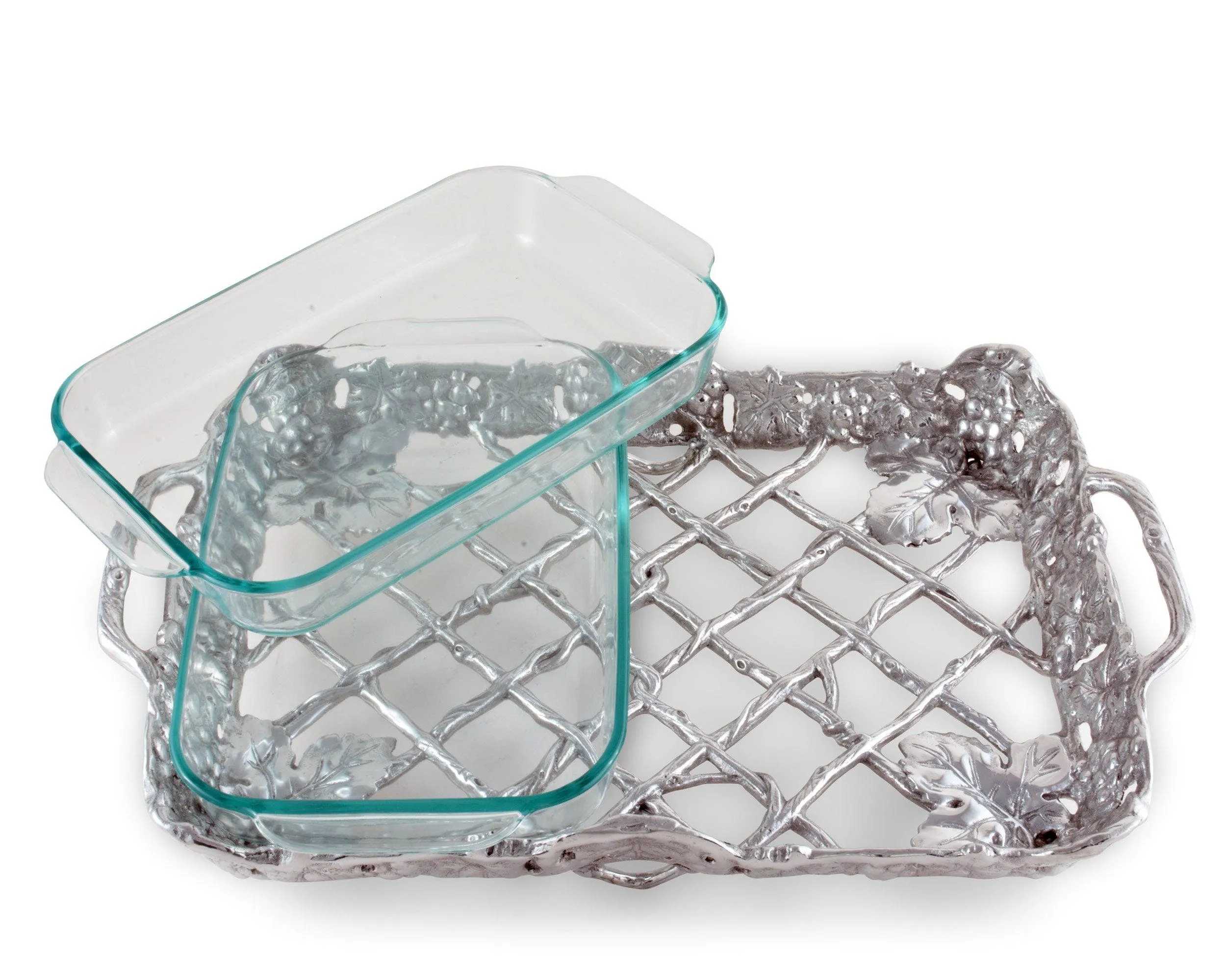 Arthur Court Grape Pyrex Holder 2qt