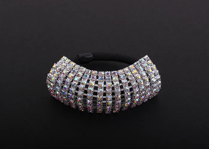 AY0062-1 FH2 AB Rhinestone Stretch Ponytail Holder