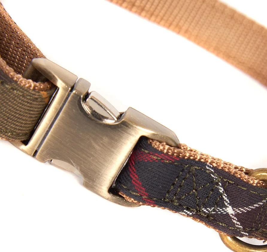 Barbour Tartan Webbing Adjustable Dog Collar