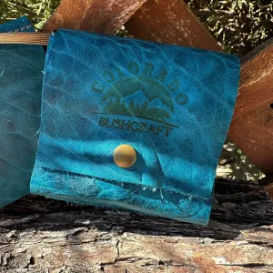 Bushcraft Foraging Pouch Gathering Bag Dump Sack Folding Pocket Leather (Poseidon)