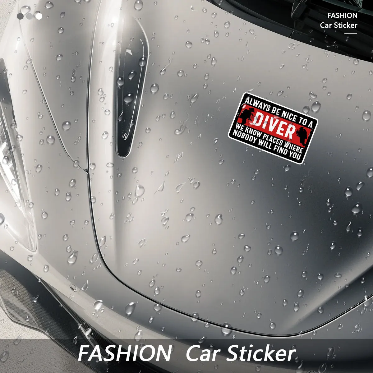 Car Sticker: Always be nice to a diver
