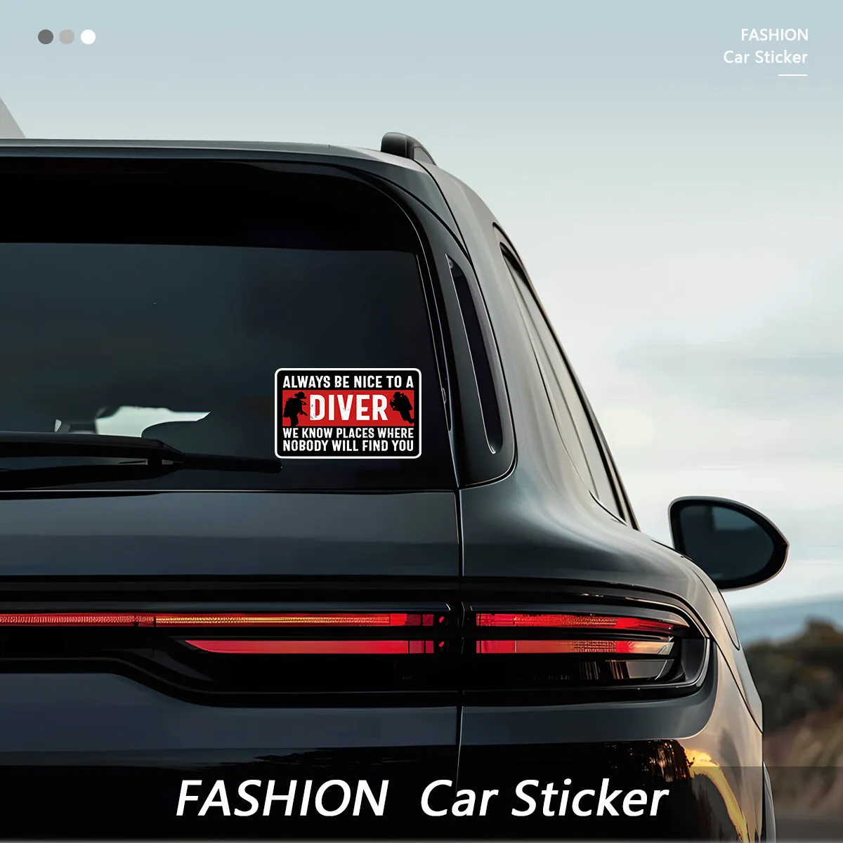 Car Sticker: Always be nice to a diver