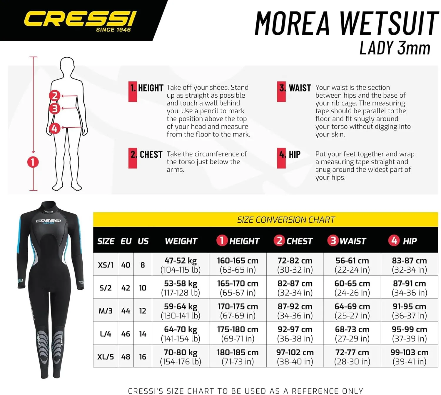 Cressi Morea Lady Wetsuit 3mm