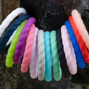 Custom 3x Pack Silicone Rope Activity Bands – 2mm