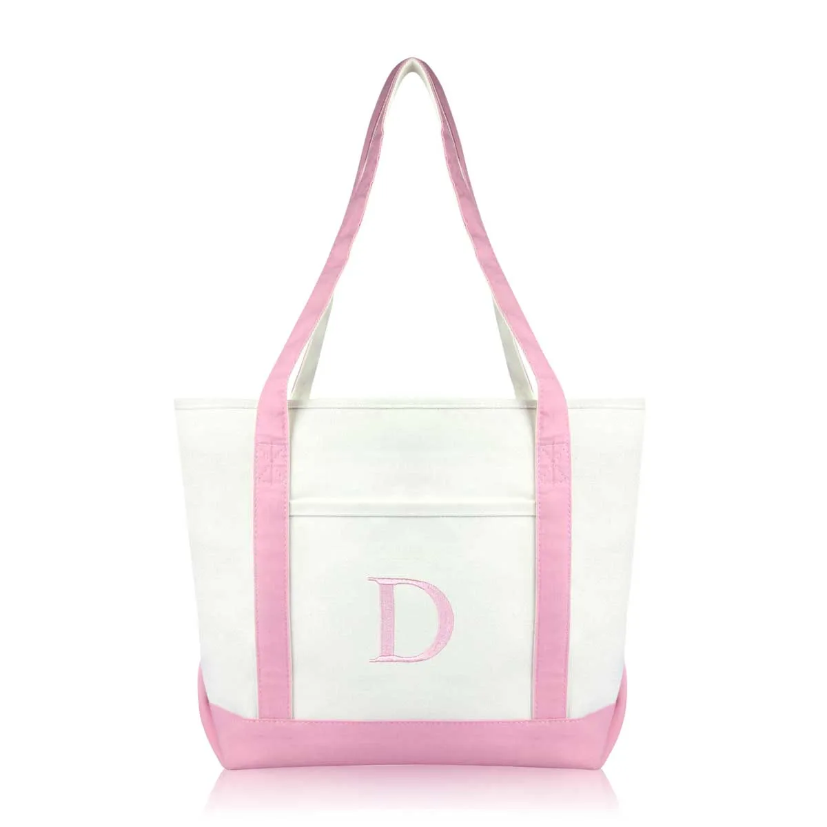 Dalix Medium Personalized Tote Bag Monogrammed Initial Letter - D