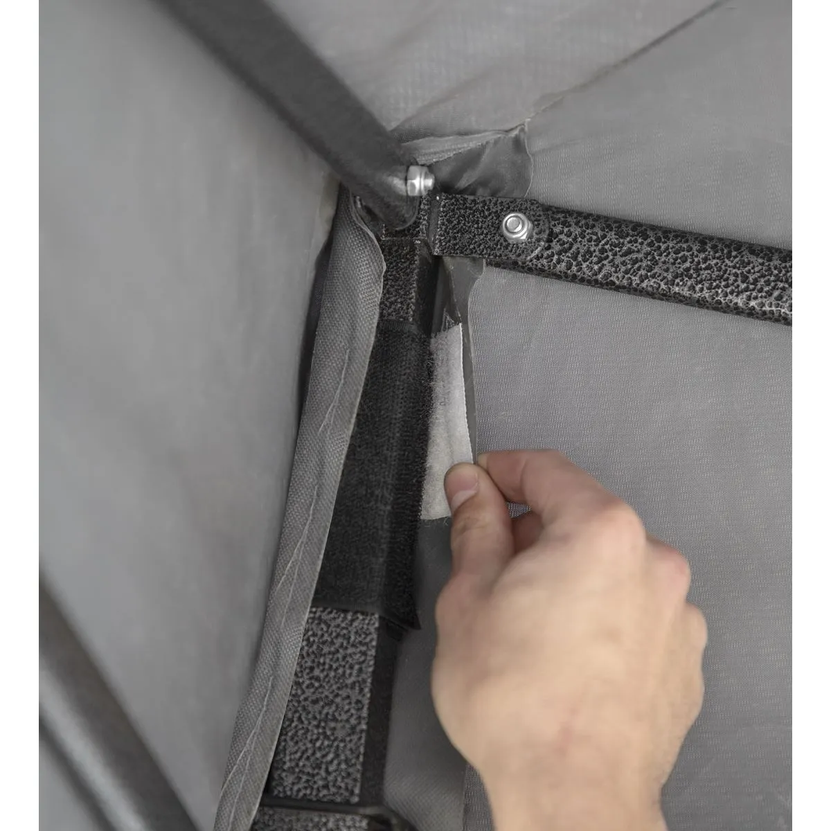 Dellonda Premium 3 x 3m Pop-Up Gazebo, PVC Coated, Water Resistant Fabric, Supplied with Carry Bag, Rope, Stakes & Weight Bags - Grey Canopy