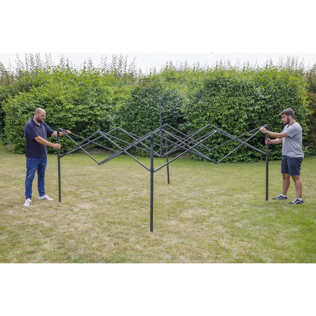 Dellonda Premium 3 x 3m Pop-Up Gazebo, PVC Coated, Water Resistant Fabric, Supplied with Carry Bag, Rope, Stakes & Weight Bags - Grey Canopy
