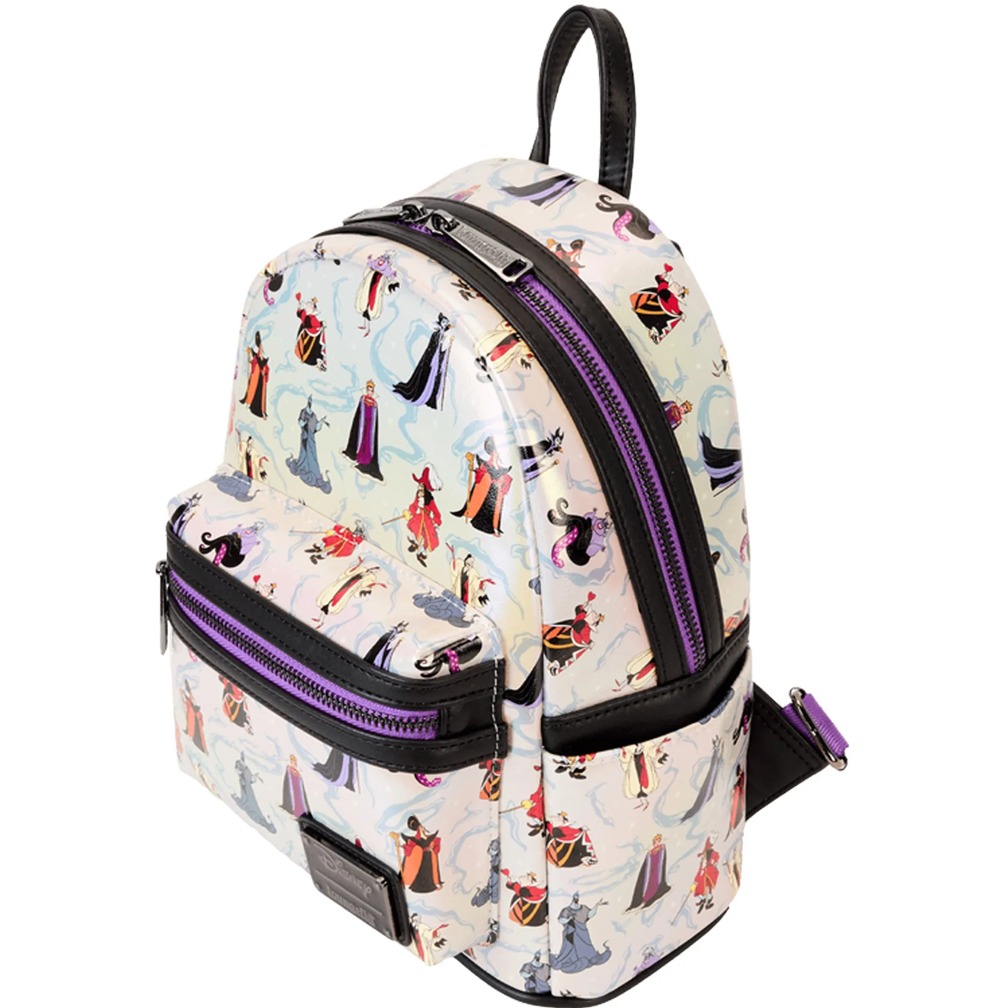 Disney Loungefly Villains Iridescent All-Over Print Mini Backpack
