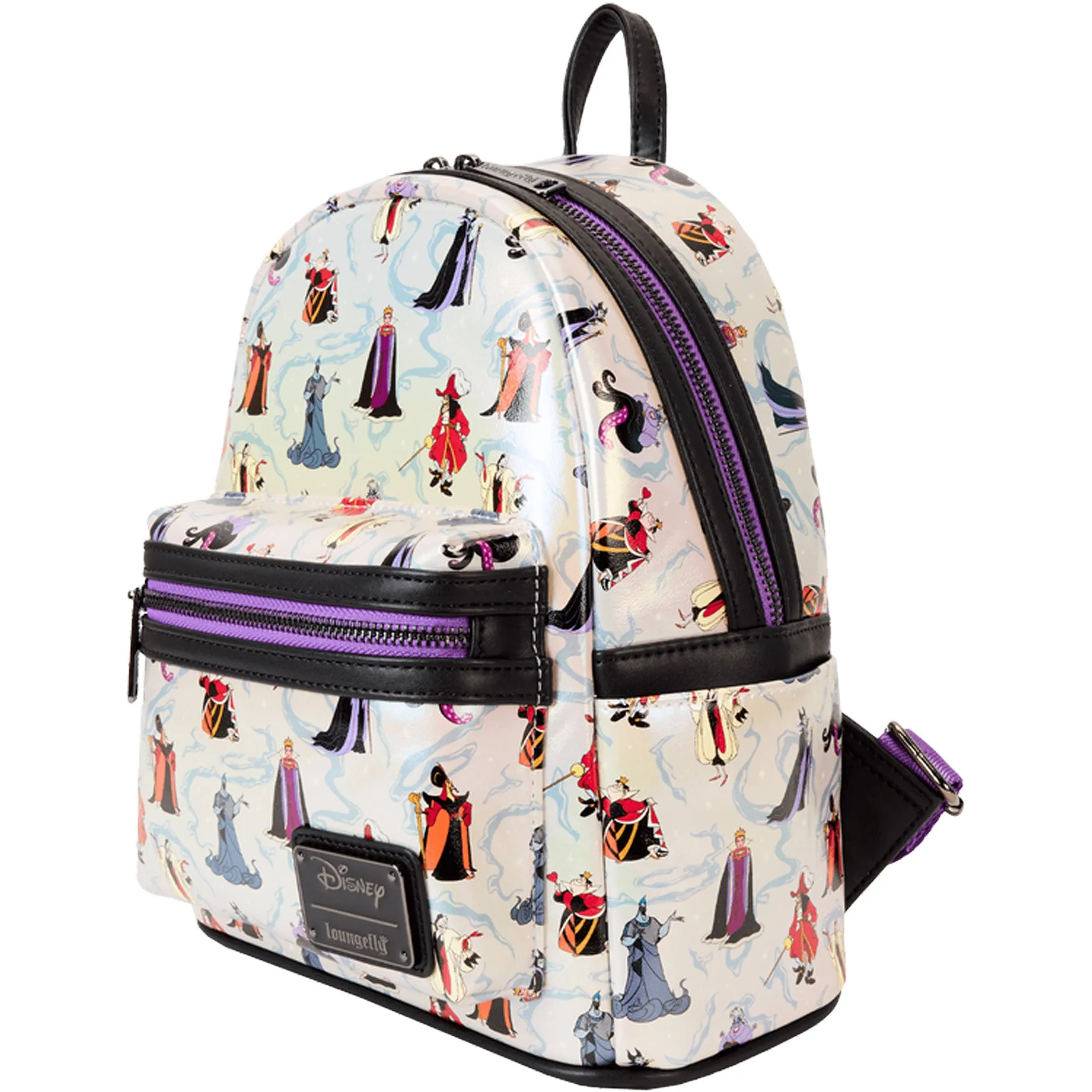 Disney Loungefly Villains Iridescent All-Over Print Mini Backpack
