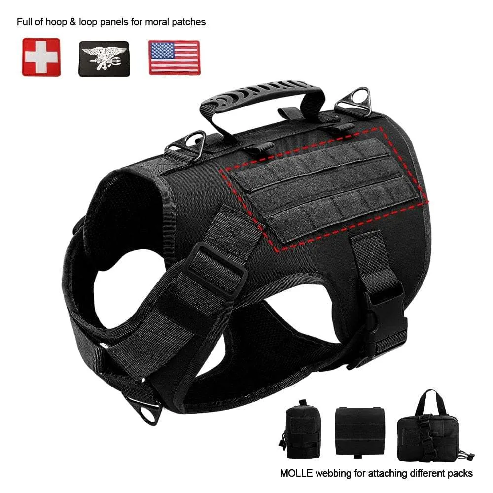 Dog Harness Collar Leash Combo No Pull