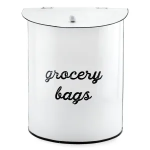 Farmhouse Enamelware Grocery Bag Holder (White, Case of 12)