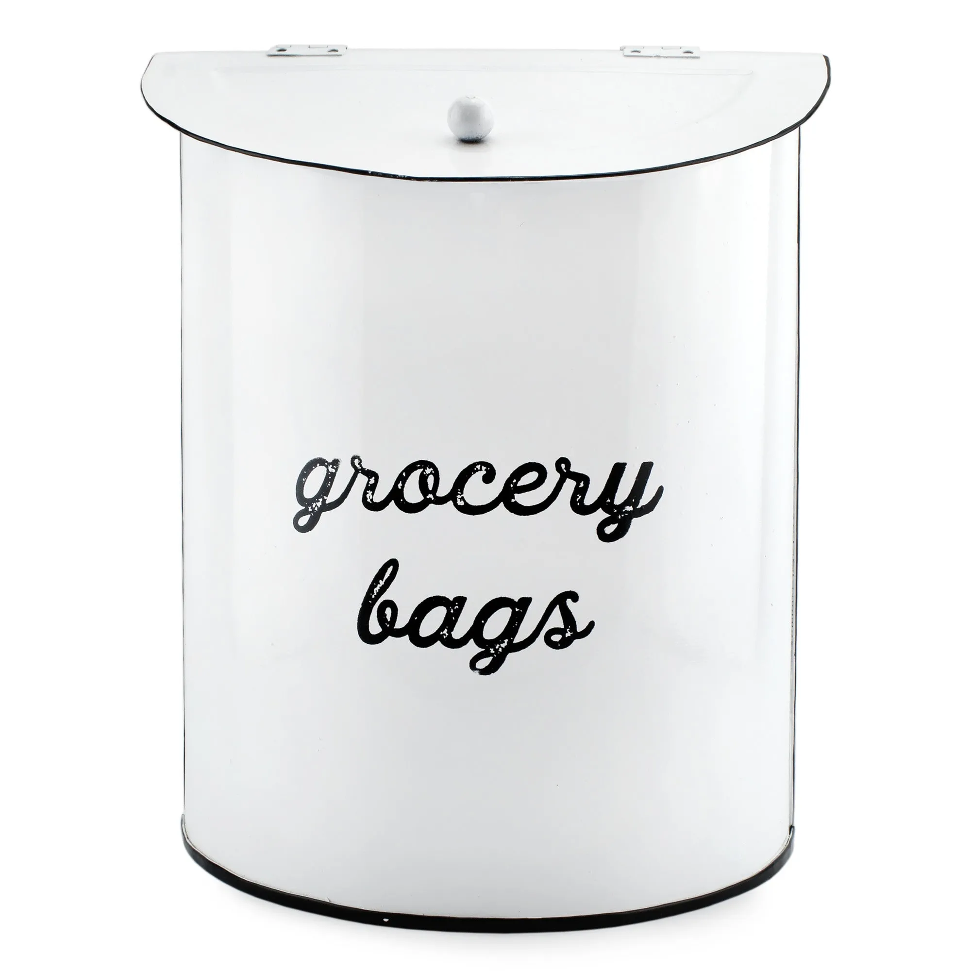 Farmhouse Enamelware Grocery Bag Holder (White, Case of 12)
