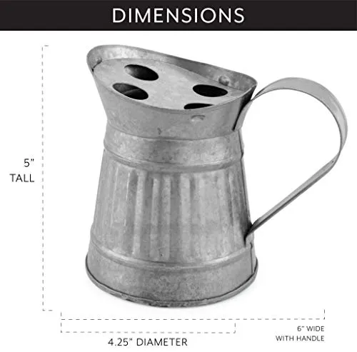 Farmhouse Galvanized Toothbrush Holder