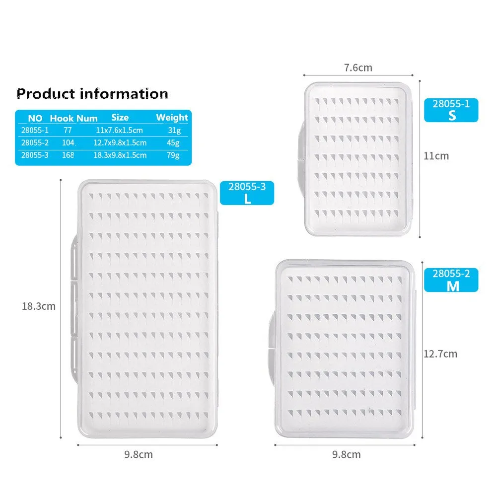 Fly Fishing Clear View Box Flies Waterproof Case  M