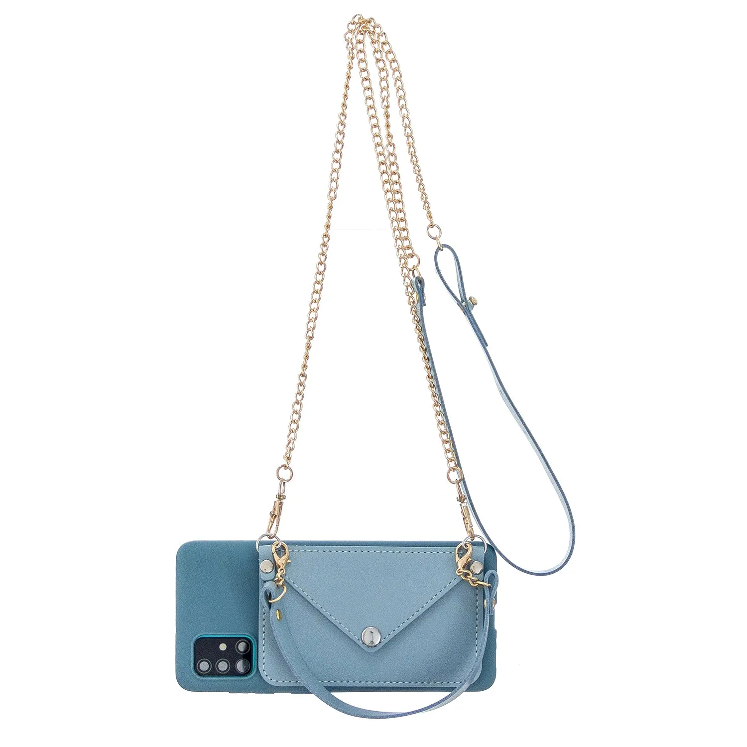 For HUAWEI P40/P40 Lite/P40 Pro Mobile Phone Cover with Pu Leather Card Holder   Hand Rope   Straddle Rope green