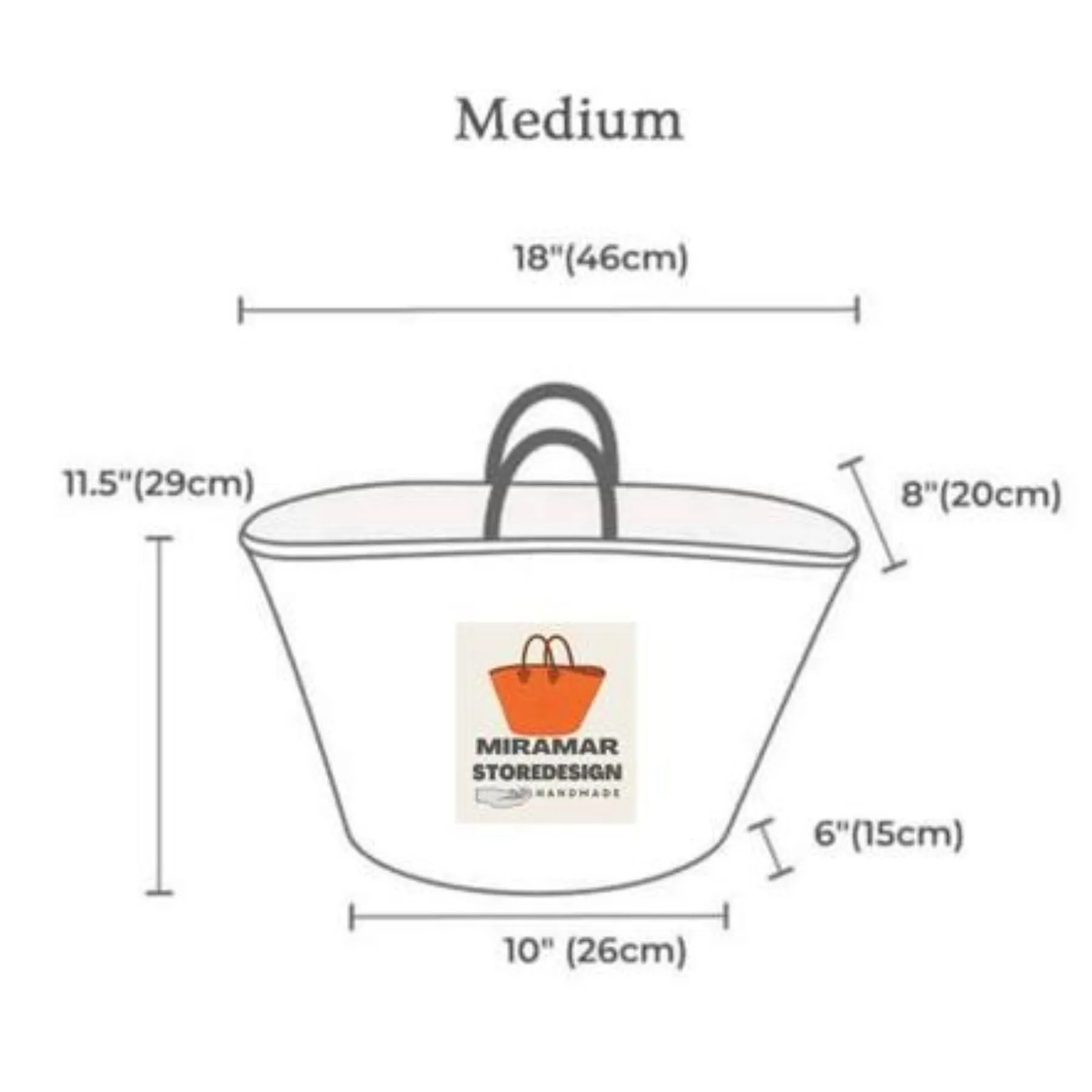 French Market Basket with Belt Closure