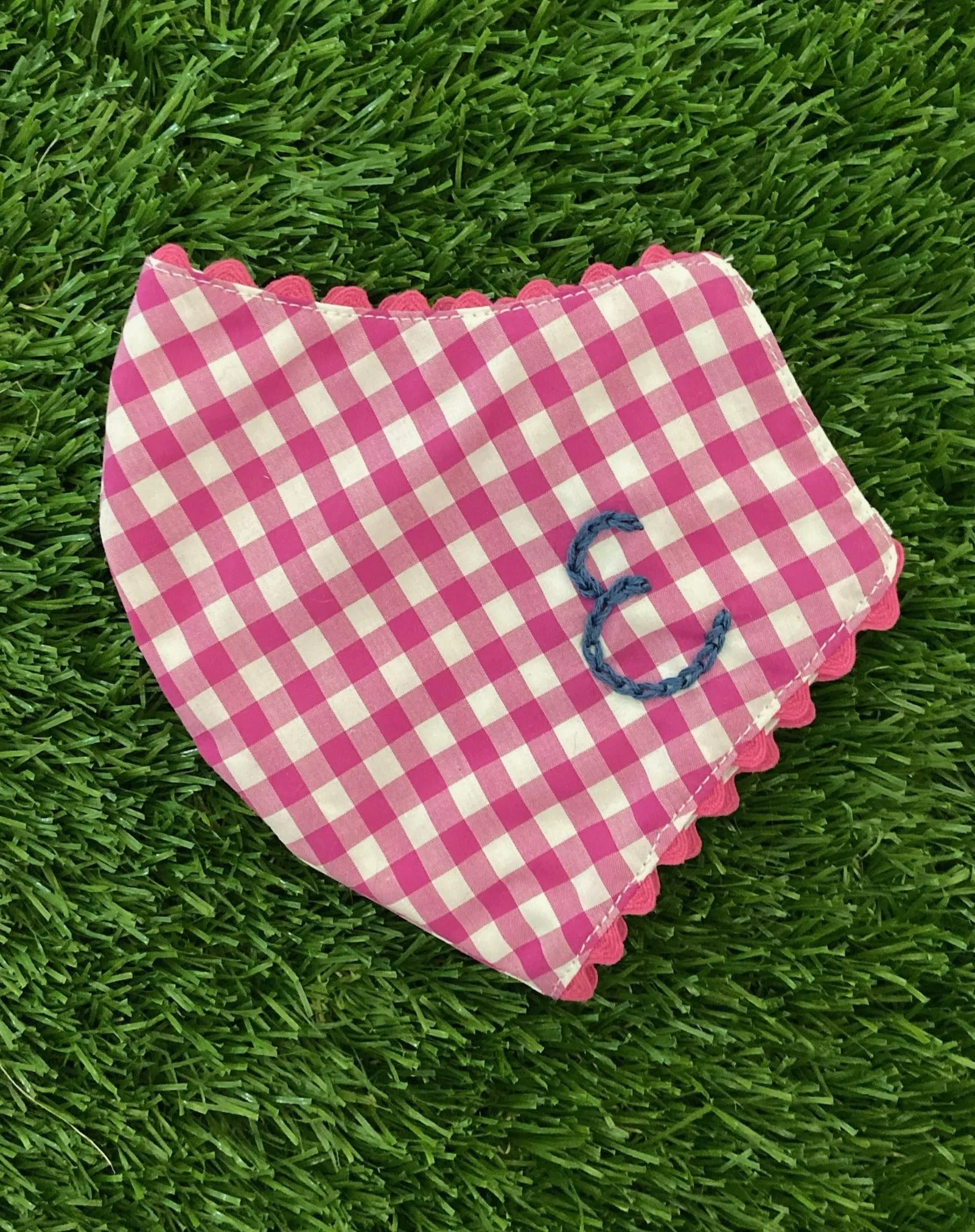 Fuchsia Gingham with Rickrack