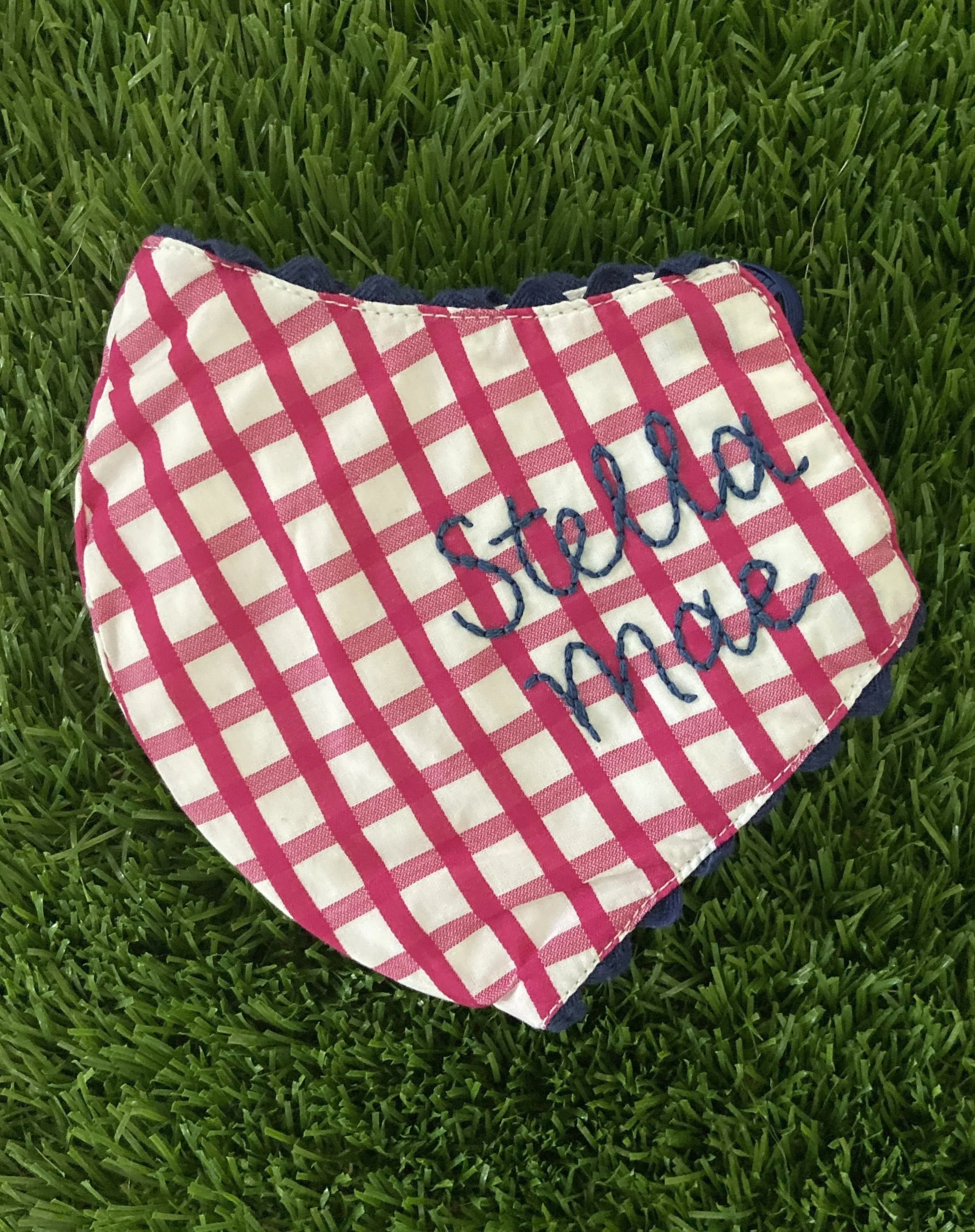 Fuchsia Windowpane with Rickrack