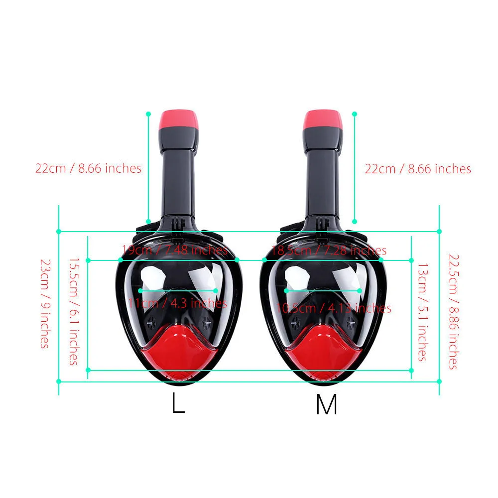 Full Face Diving Mask Snorkel Swimming Set.
