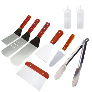 Griddle Accessories Set Flat Top Grill Tools Set Spatula Kit Stainless Steel