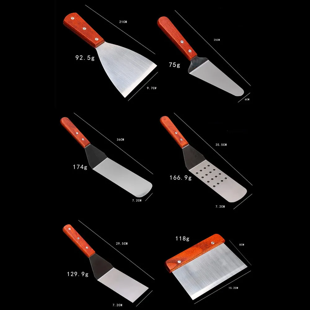 Griddle Accessories Set Flat Top Grill Tools Set Spatula Kit Stainless Steel