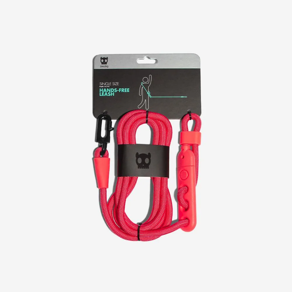 Hands-Free Leash - Neon Coral