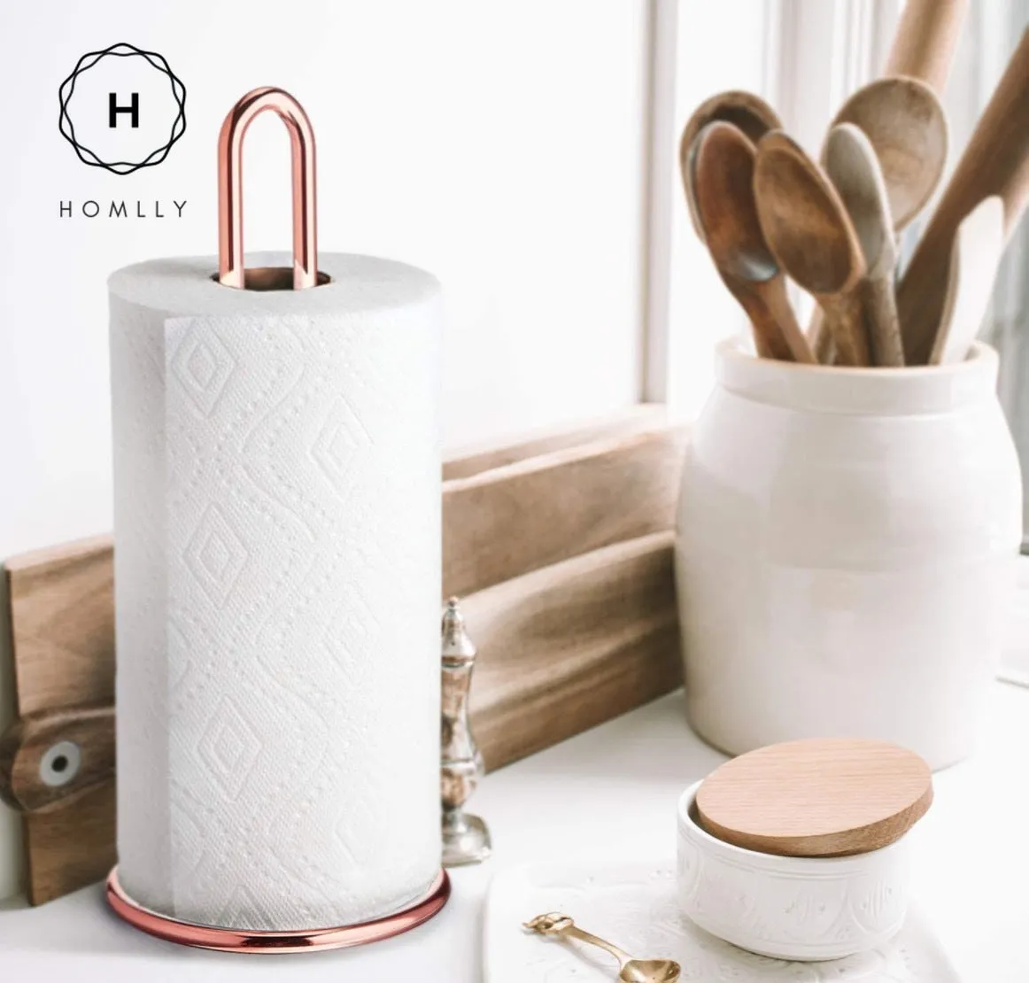 Homlly Keii Gold Kitchen Paper Roller Holder