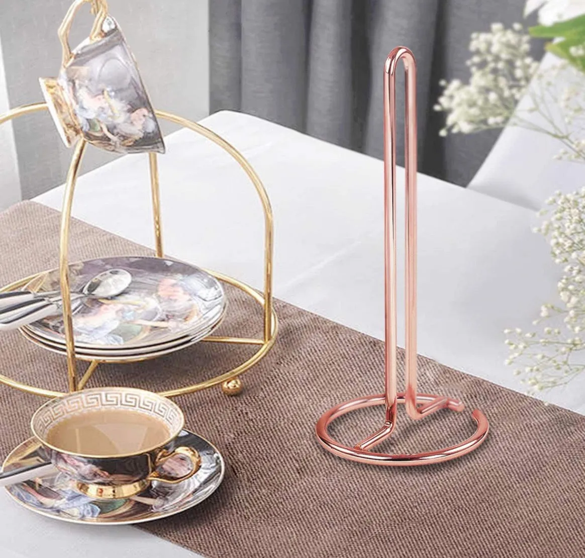Homlly Keii Gold Kitchen Paper Roller Holder