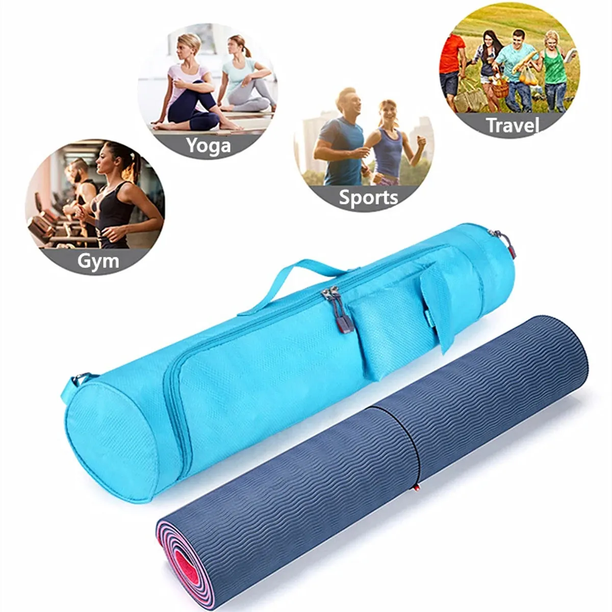 HPSP YOGA, Fashion Yoga Mat Carry Bag Waterproof Yoga Sport Bags Gym Fitness Pilates Bag Shoulder Strap Carrier Backpack
