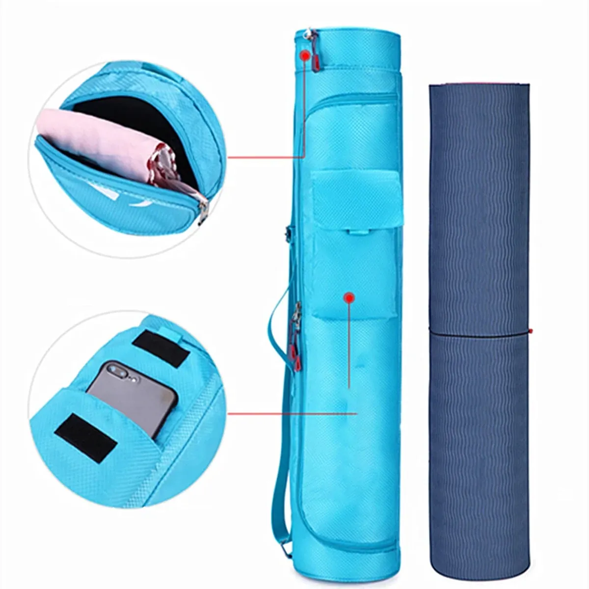 HPSP YOGA, Fashion Yoga Mat Carry Bag Waterproof Yoga Sport Bags Gym Fitness Pilates Bag Shoulder Strap Carrier Backpack