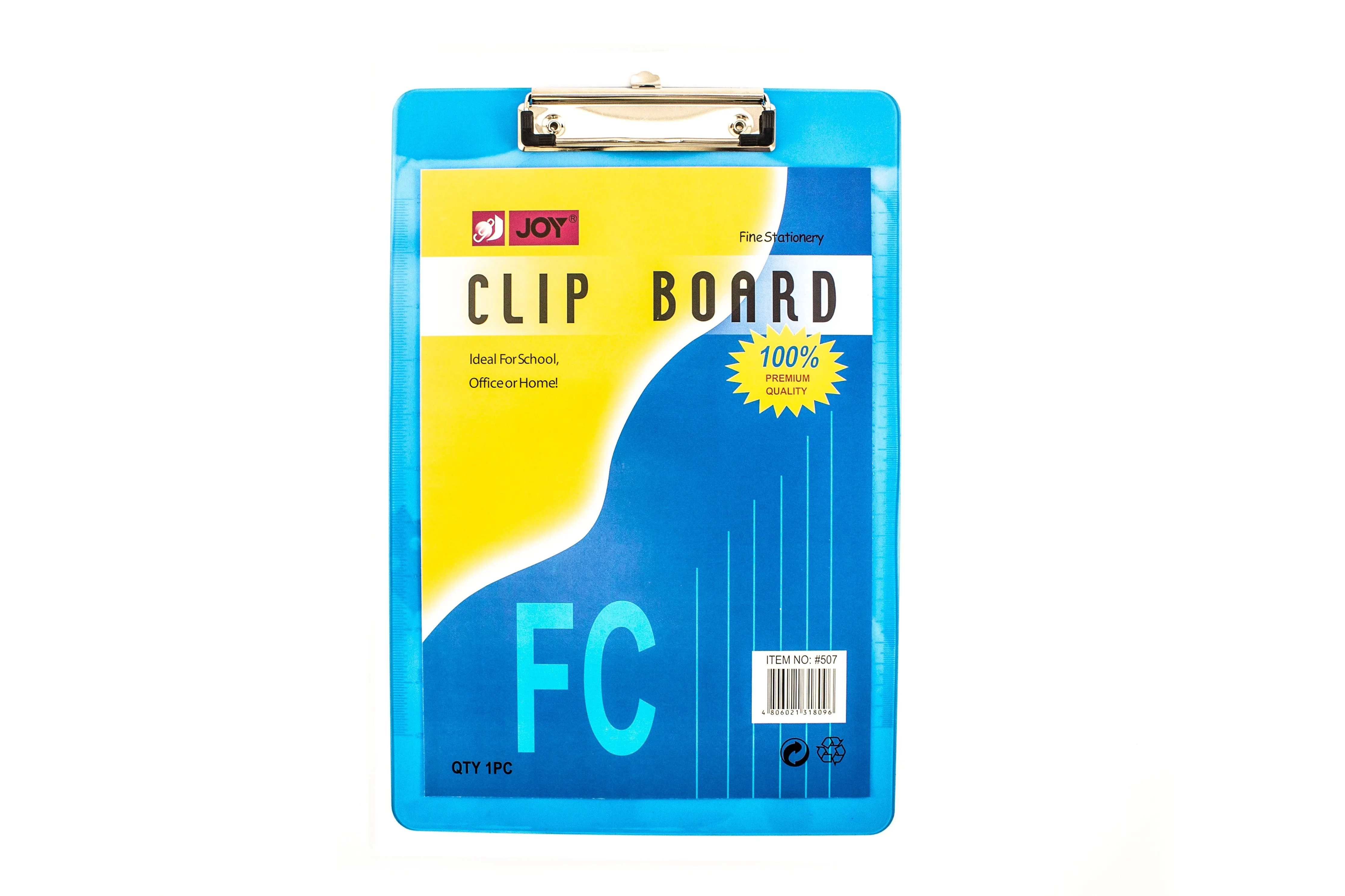 Joy Acrylic Clipboard 507 FC | 12pcs (Asstd. Color)
