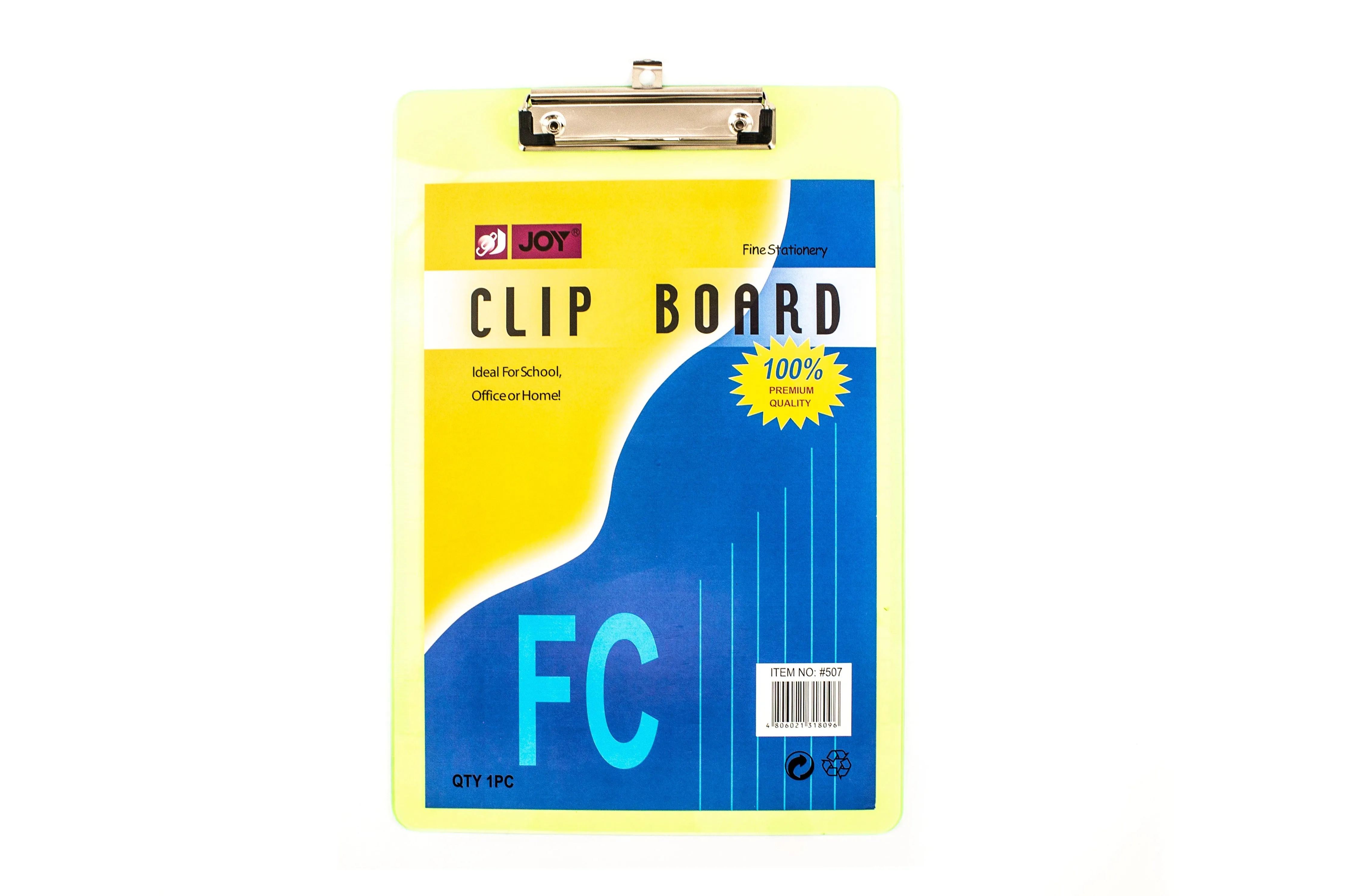 Joy Acrylic Clipboard 507 FC | 12pcs (Asstd. Color)